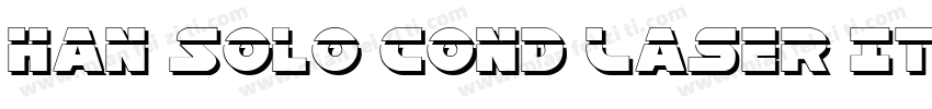 Han Solo Cond Laser Italic字体转换